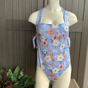 Hurley swimsuit one piece cage floral
